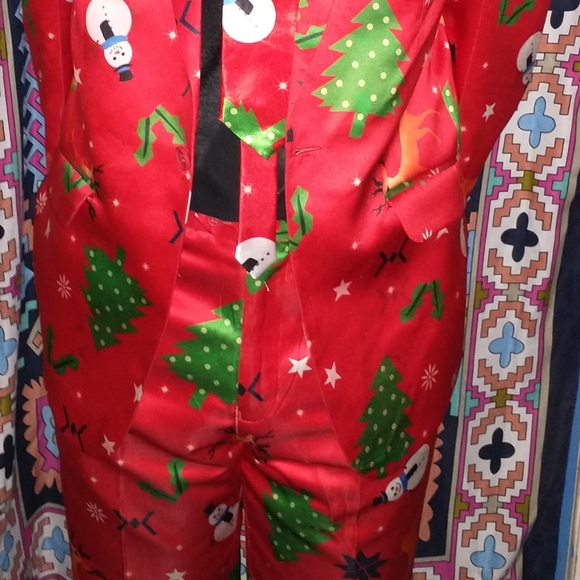 NOROZE MEN SLIM-FIT SANTA SUIT - Picture 1 of 11